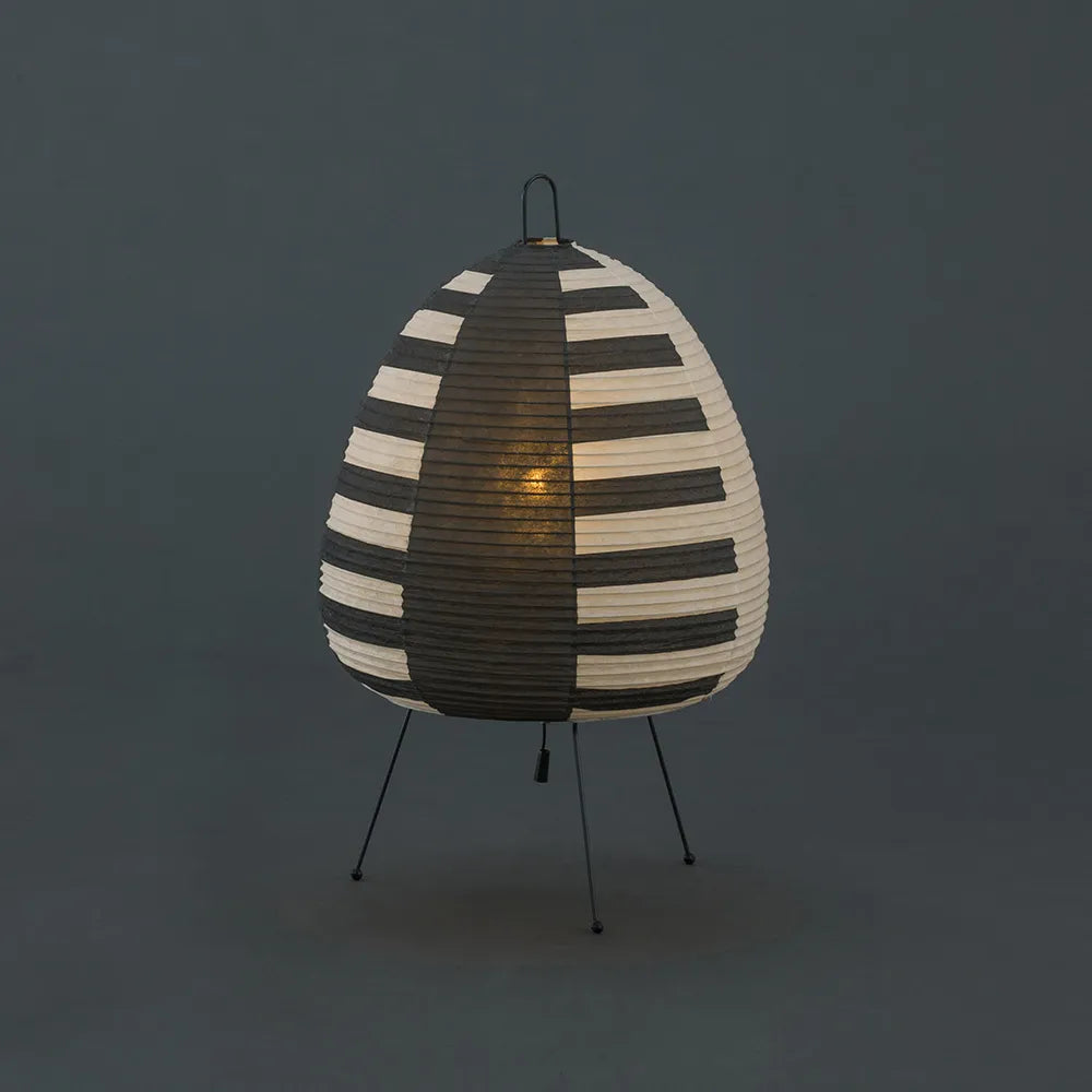 1AV++ Paper Lamp — Japanese-Style Tripod Table Lamp with Rice Paper Shade and 3-Colour Light for Bedside and Living Room