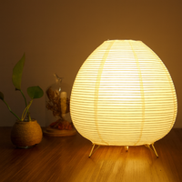Japanese Rice Paper Lamp — Washi Paper Table Lamp with Warm Ambient Glow