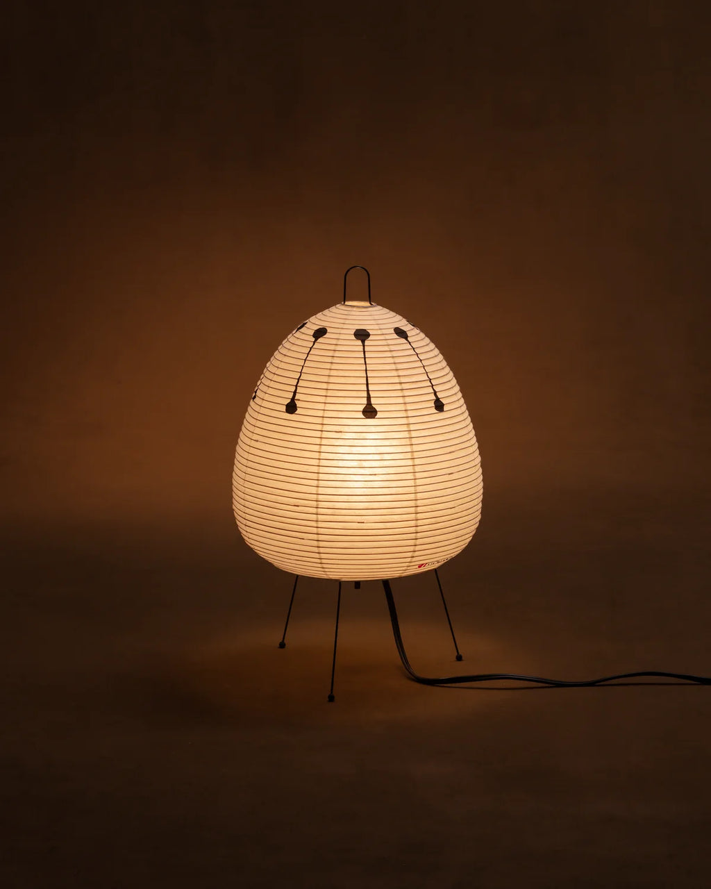 1AV++ Paper Lamp — Japanese-Style Tripod Table Lamp with Rice Paper Shade and 3-Colour Light for Bedside and Living Room