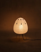 1AV++ Paper Lamp — Japanese-Style Tripod Table Lamp with Rice Paper Shade and 3-Colour Light for Bedside and Living Room