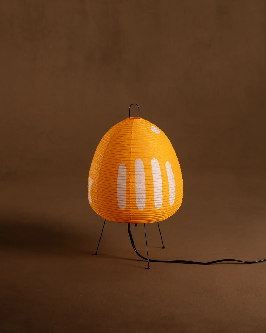 1AV++ Paper Lamp — Japanese-Style Tripod Table Lamp with Rice Paper Shade and 3-Colour Light for Bedside and Living Room