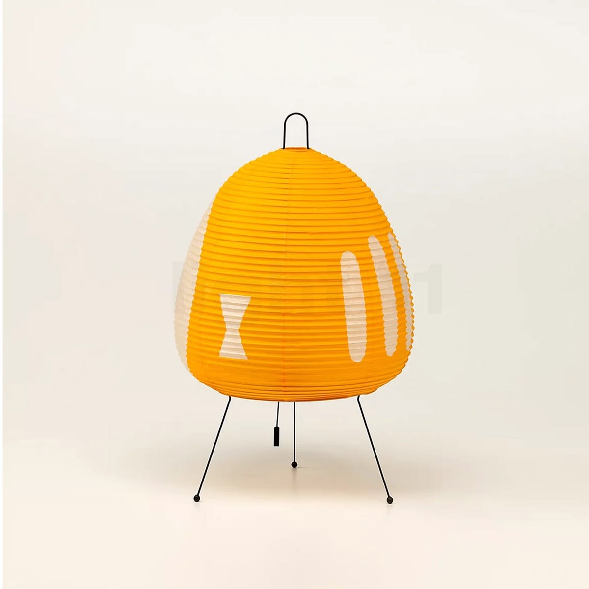 1AV++ Paper Lamp — Japanese-Style Tripod Table Lamp with Rice Paper Shade and 3-Colour Light for Bedside and Living Room