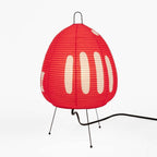 1AV++ Paper Lamp — Japanese-Style Tripod Table Lamp with Rice Paper Shade and 3-Colour Light for Bedside and Living Room