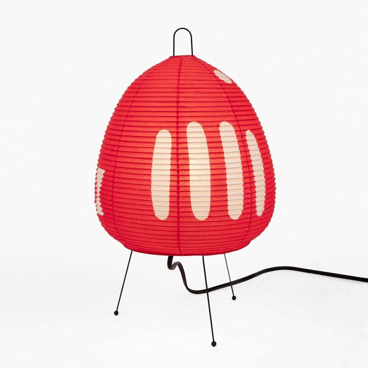 1AV++ Paper Lamp — Japanese-Style Tripod Table Lamp with Rice Paper Shade and 3-Colour Light for Bedside and Living Room