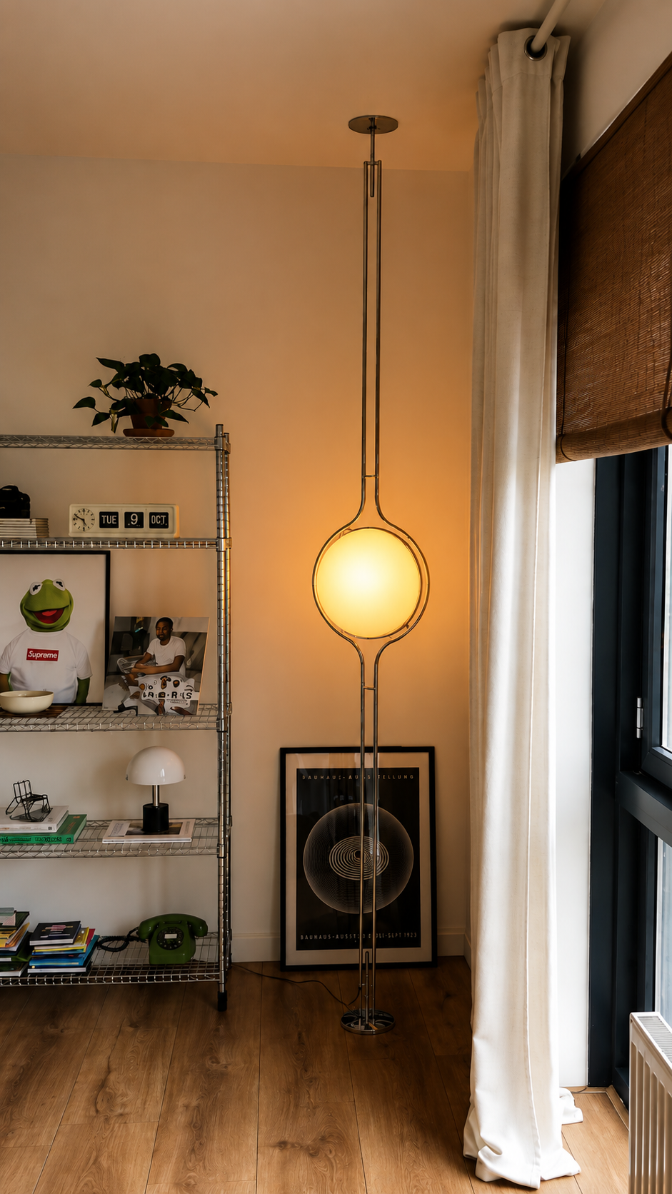 Monument Floor to Ceiling Lamp — Bauhaus Nordic Art Floor-to-Ceiling Sculptural Lamp for Living Room and Bedroom