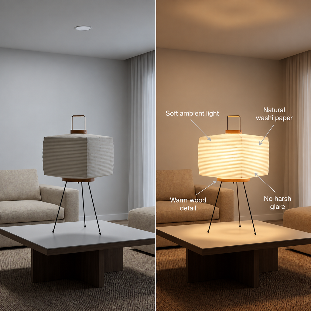 7A Paper Lamp — Washi Rice Paper Table Lamp