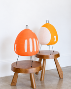 1AV++ Paper Lamp — Japanese-Style Tripod Table Lamp with Rice Paper Shade and 3-Colour Light for Bedside and Living Room