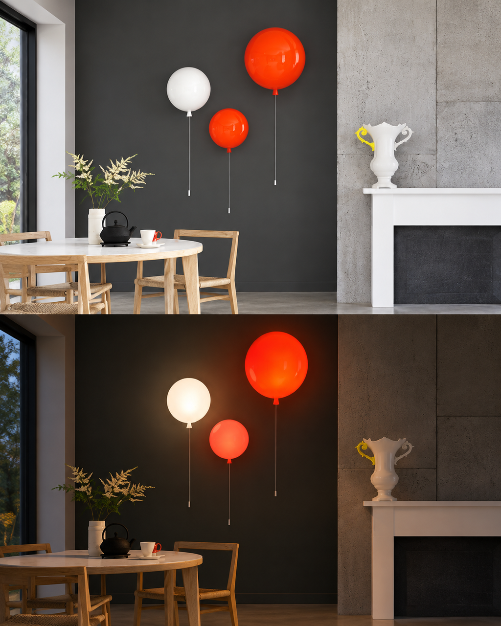 Balloon Wall Lamp — Colorful Balloon Wall Light for Children's Rooms, Bedrooms, and Nordic Interiors