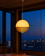 Sunset Ceiling Lamp — Bauhaus Dome Pendant Light for Dining Rooms, Entryways, and Warm Modern Interiors