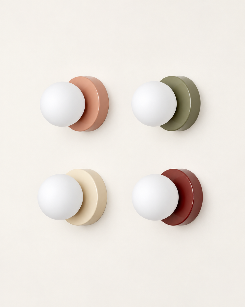 Nordic Macaron Orb — Pastel Ball Wall Sconce for Bedroom, Hallway, and Soft Modern Interiors