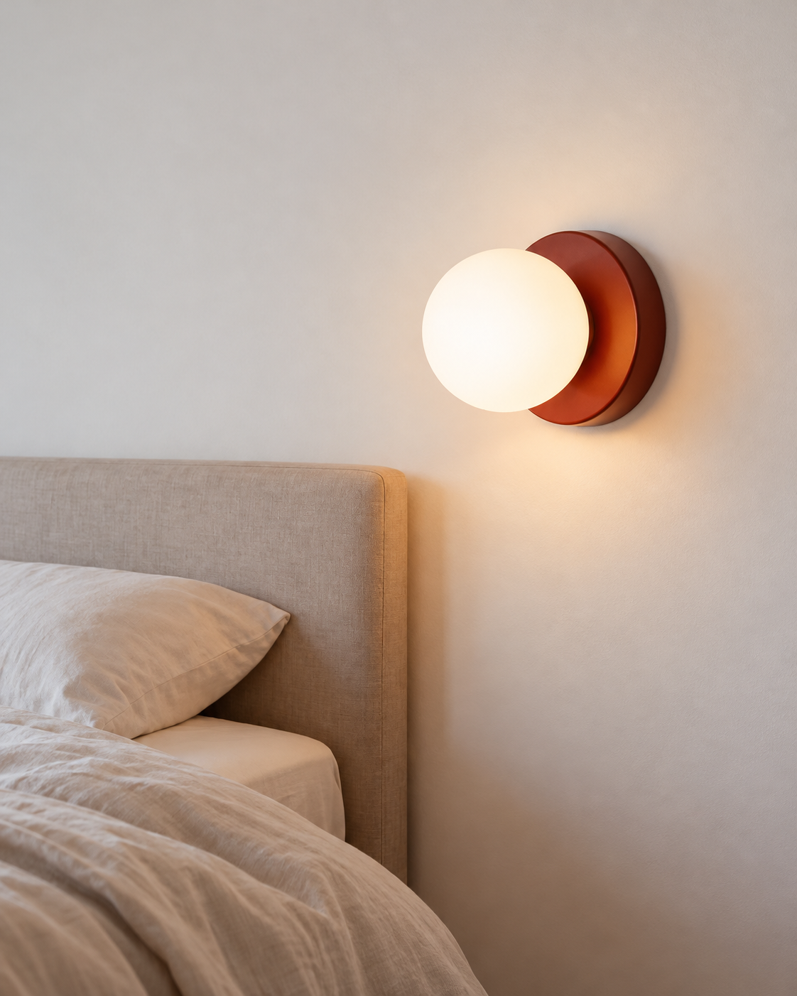 Nordic Macaron Orb — Pastel Ball Wall Sconce for Bedroom, Hallway, and Soft Modern Interiors