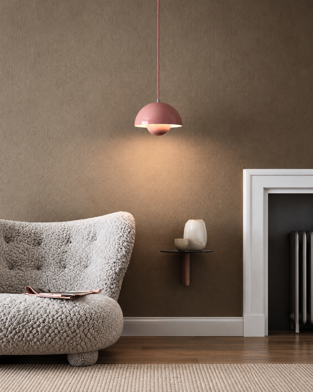 Vp1 Flowerpot Ceiling Lamp — Vp-Inspired Colorful Dome Pendant Light for Bedrooms, Studies, and Playful Modern Interiors