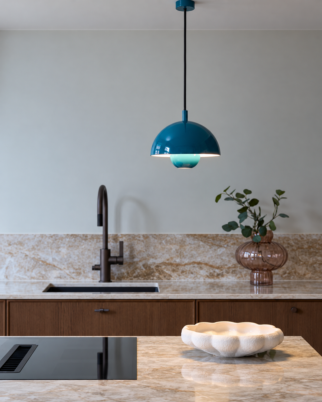 Vp1 Flowerpot Ceiling Lamp — Vp-Inspired Colorful Dome Pendant Light for Bedrooms, Studies, and Playful Modern Interiors