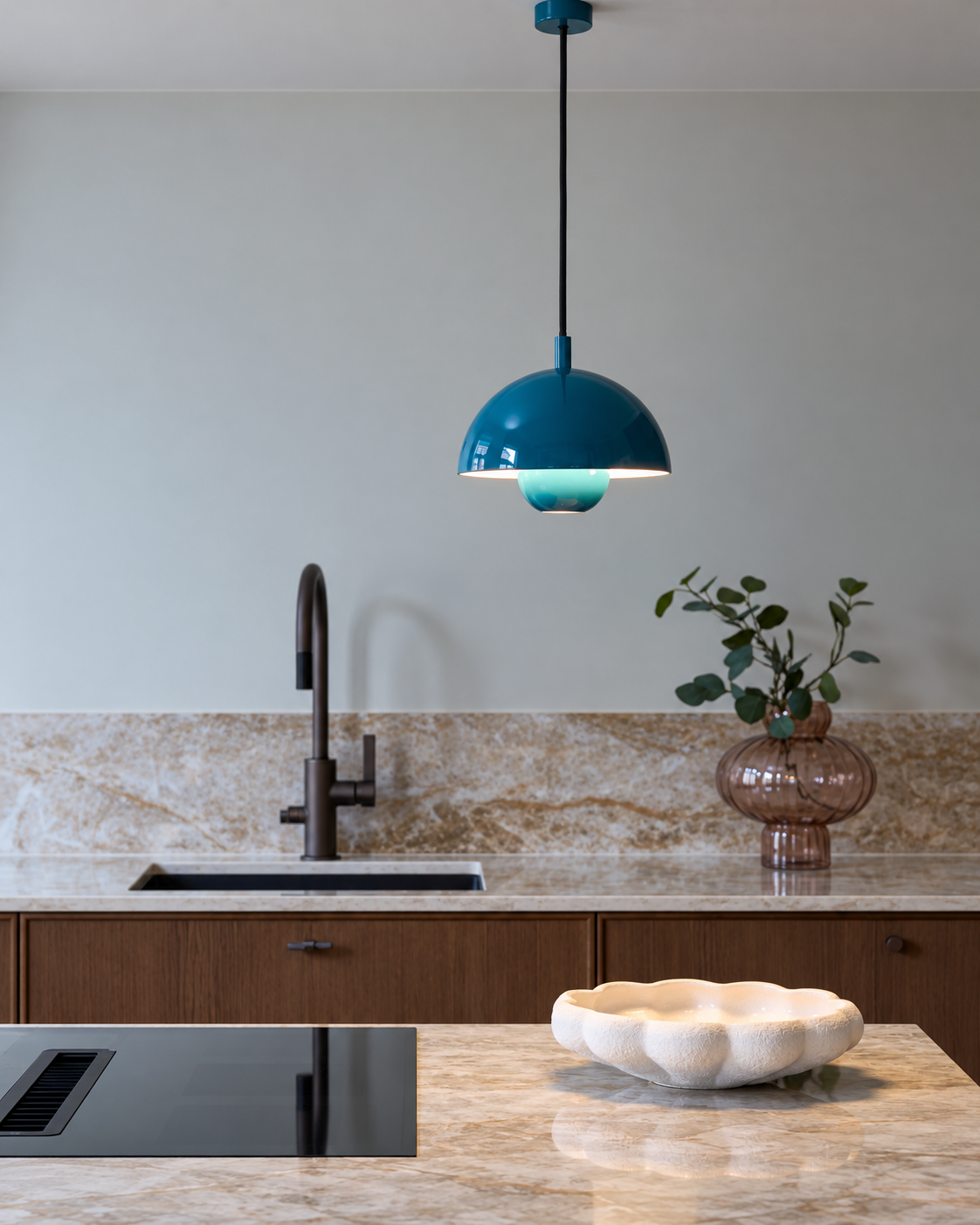 Vp1 Flowerpot Ceiling Lamp — Vp-Inspired Colorful Dome Pendant Light for Bedrooms, Studies, and Playful Modern Interiors