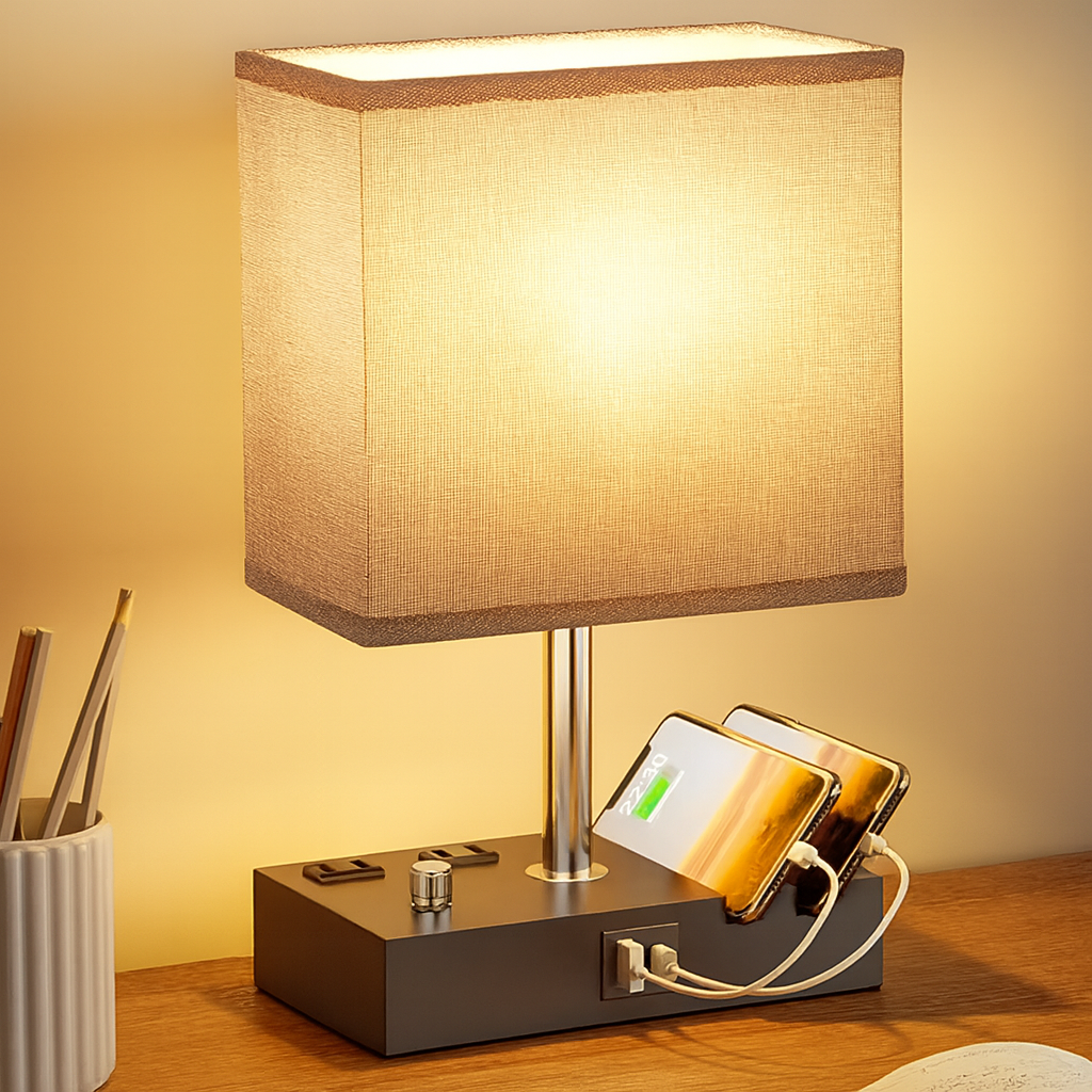 Bedside Lamp With USB