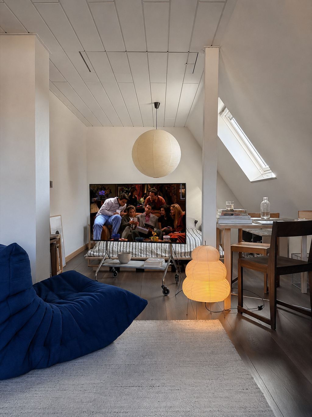 AKARI 24N Japanese Paper Lamp — Washi Rice Paper Floor & Table Lamp