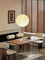 45A Paper Moon — Japanese Rice Paper Pendant Light for Living Rooms, Cafés, and Minimalist Spaces
