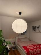 45A Paper Moon — Japanese Rice Paper Pendant Light for Living Rooms, Cafés, and Minimalist Spaces