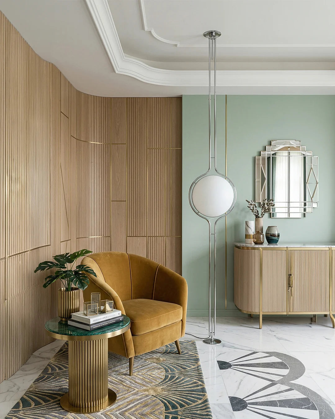 Monument Halo Lamp — Bauhaus Nordic Art Floor-to-Ceiling Sculptural Lamp for Living Room and Bedroom