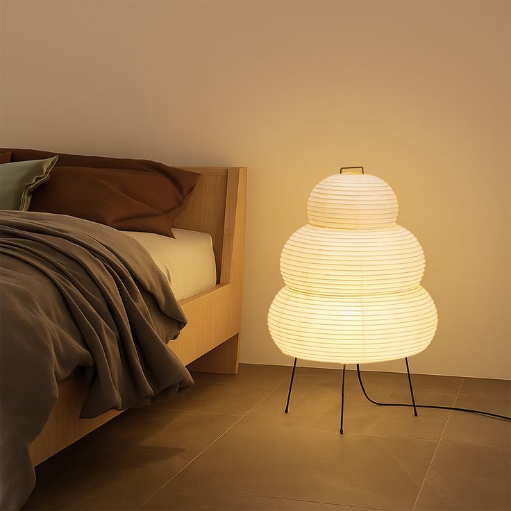 AKARI 24N Japanese Paper Lamp — Washi Rice Paper Floor & Table Lamp