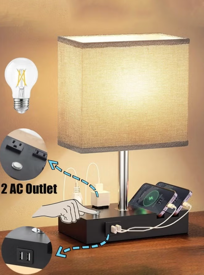 Bedside Lamp With USB