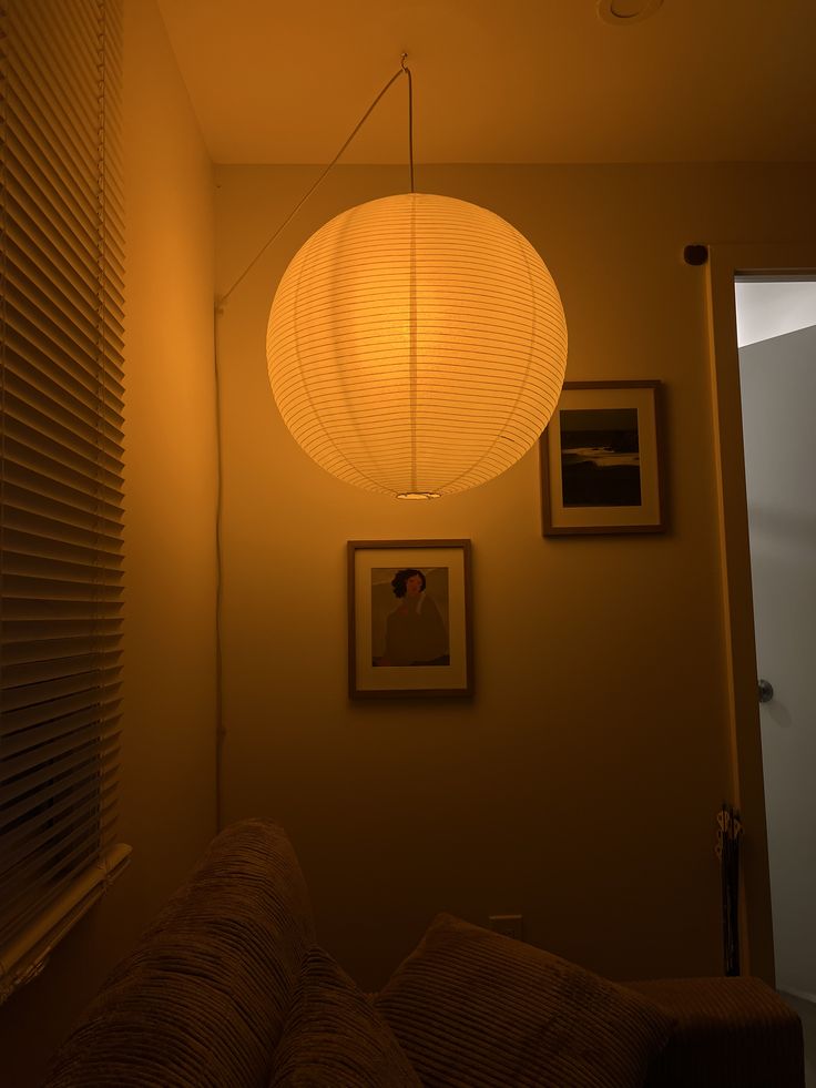 45A Paper Moon — Japanese Rice Paper Pendant Light for Living Rooms, Cafés, and Minimalist Spaces