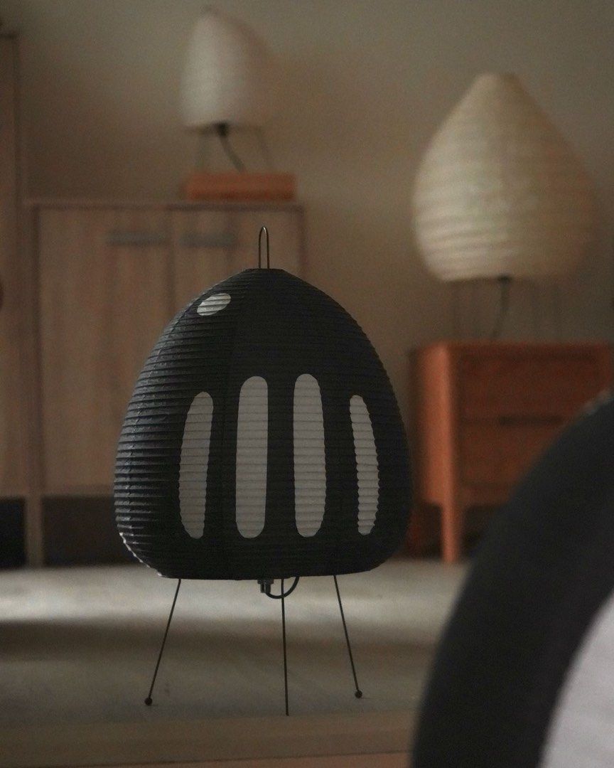 1AV++ Paper Lamp — Japanese-Style Tripod Table Lamp with Rice Paper Shade and 3-Colour Light for Bedside and Living Room