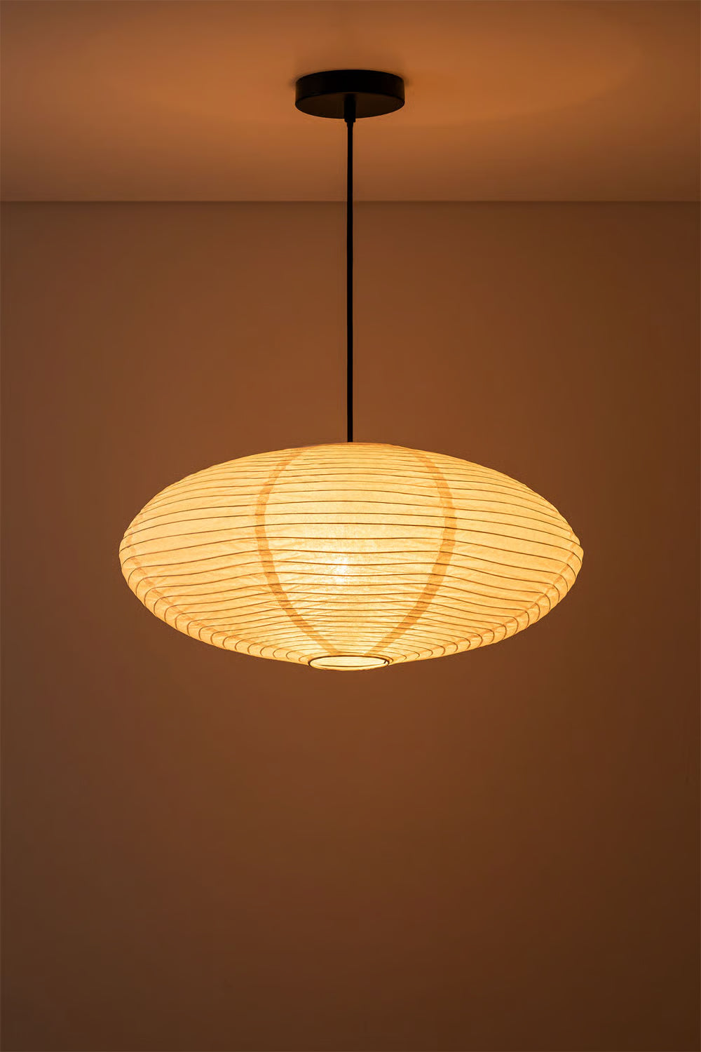 26A Paper Cloud — Japanese Paper Oval Lantern Shade for Ceiling and Pendant Lighting