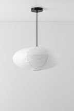 26A Paper Cloud — Japanese Paper Oval Lantern Shade for Ceiling and Pendant Lighting