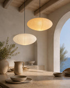 26A Paper Cloud — Japanese Paper Oval Lantern Shade for Ceiling and Pendant Lighting